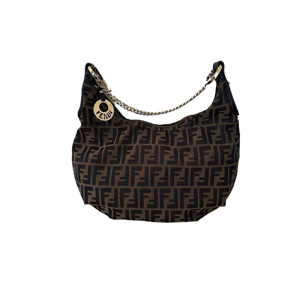 Miniatura: Bolsa Fendi Zucca Hobo