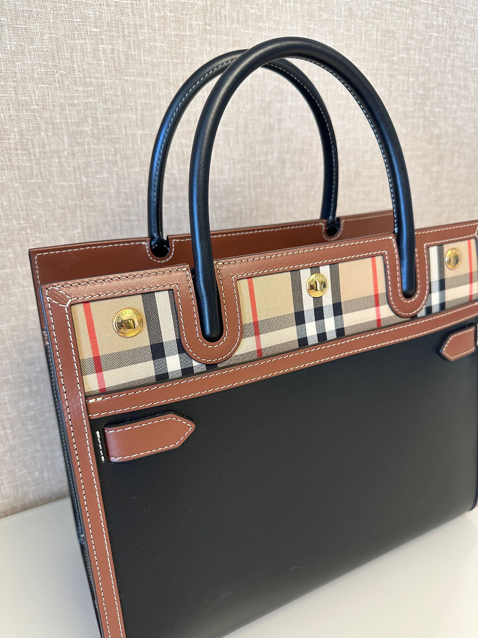 Miniatura: Bolsa Burberry Tote Title Vintage Check
