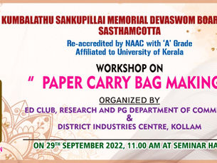 WORKSHOP ON “PAPER CARRY BAG MAKING”