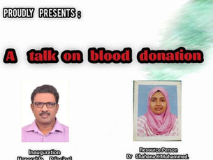 A Talk On Blood Donation