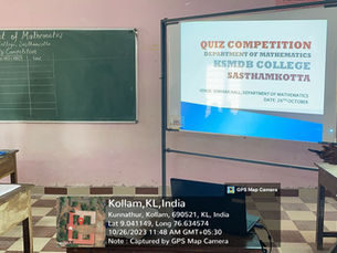 Exhibition & Quiz Competition organised by the Department of Mathematics