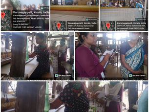 Visit to Karunagapally Handloom Weavers Industrial Co-operative Society as part of K DISC ODOI Project