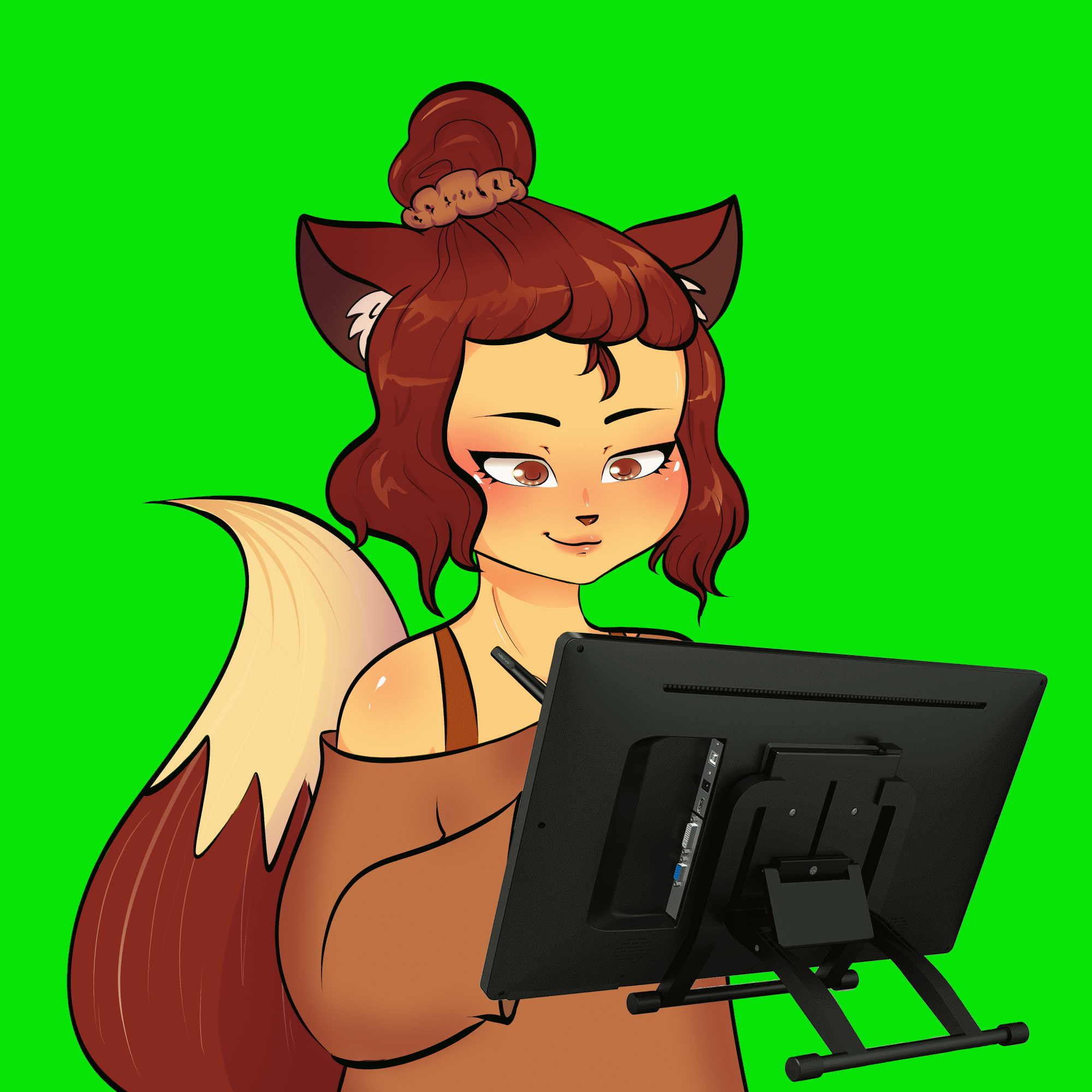 A basic idle animation for a PNGtuber