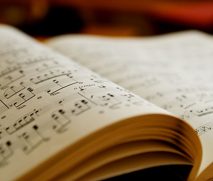 Sheet music book unfolding