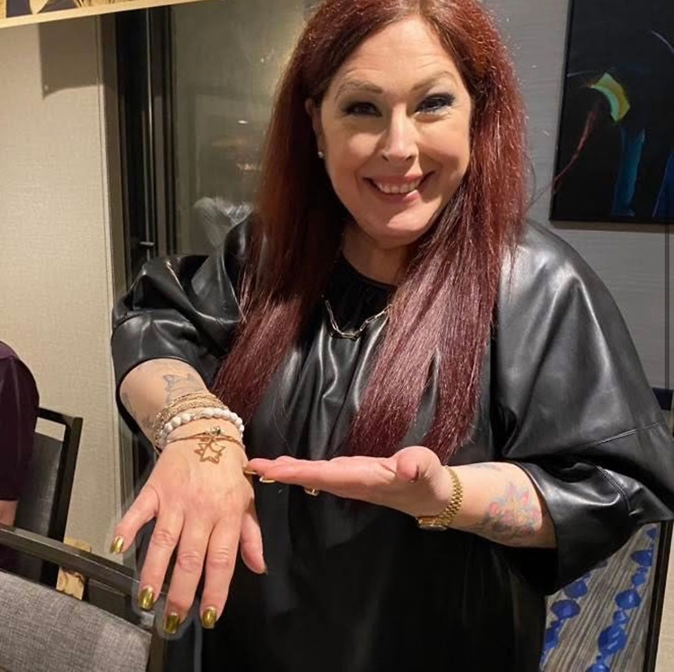 Wilson Phillips legend Carnie Wilson sporting some of Toni Cesiro's creations.
