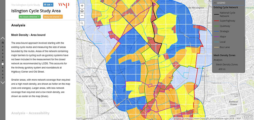 Mesh analysis of cycling potential.