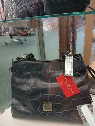 Dooney & Bourke Gray Croc-Embossed Tote