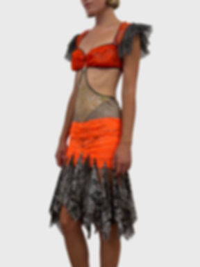 Deco: Tangerine Voile Dress