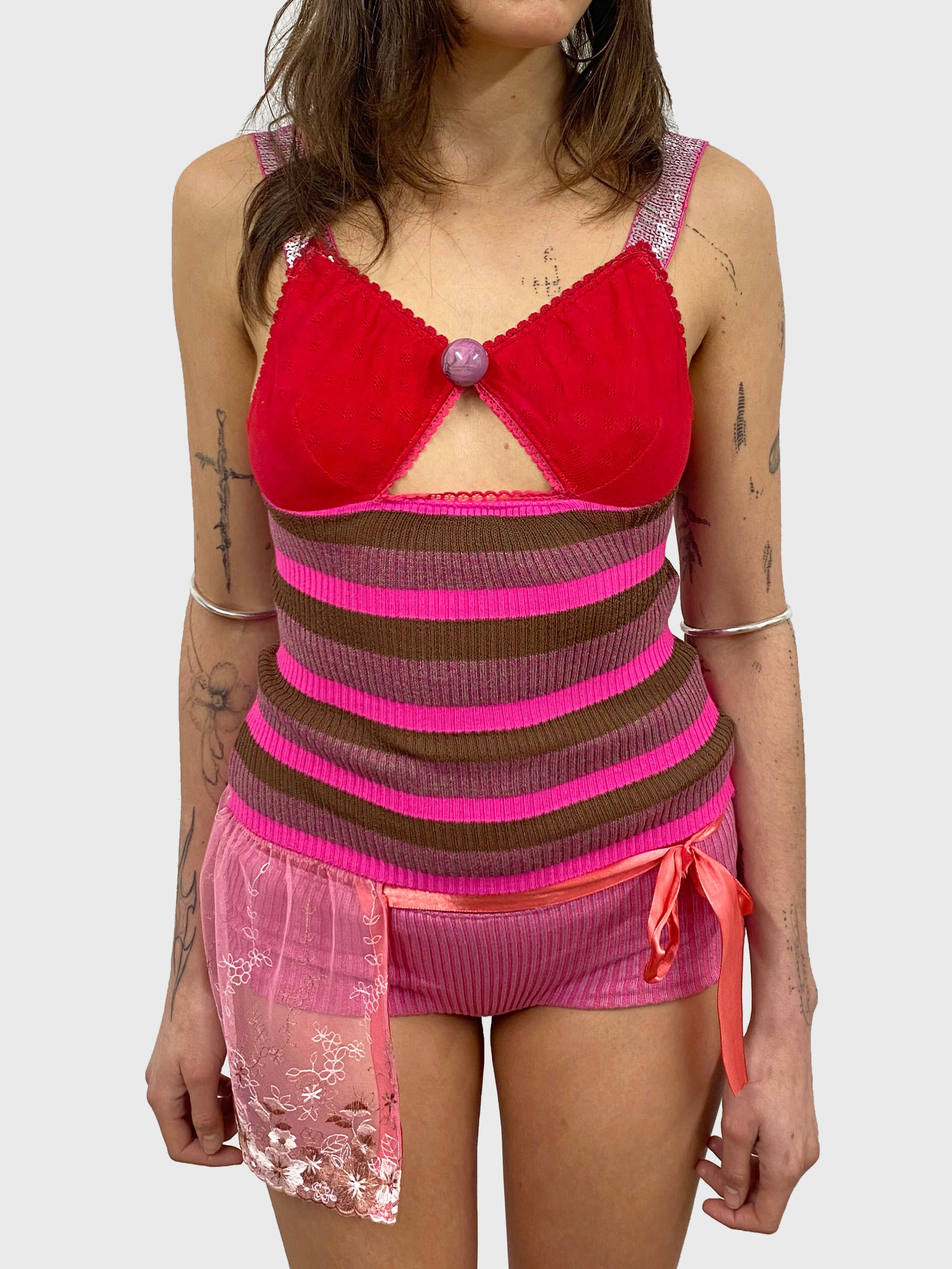 Ce Soir: Valentine’s Striped Camisole