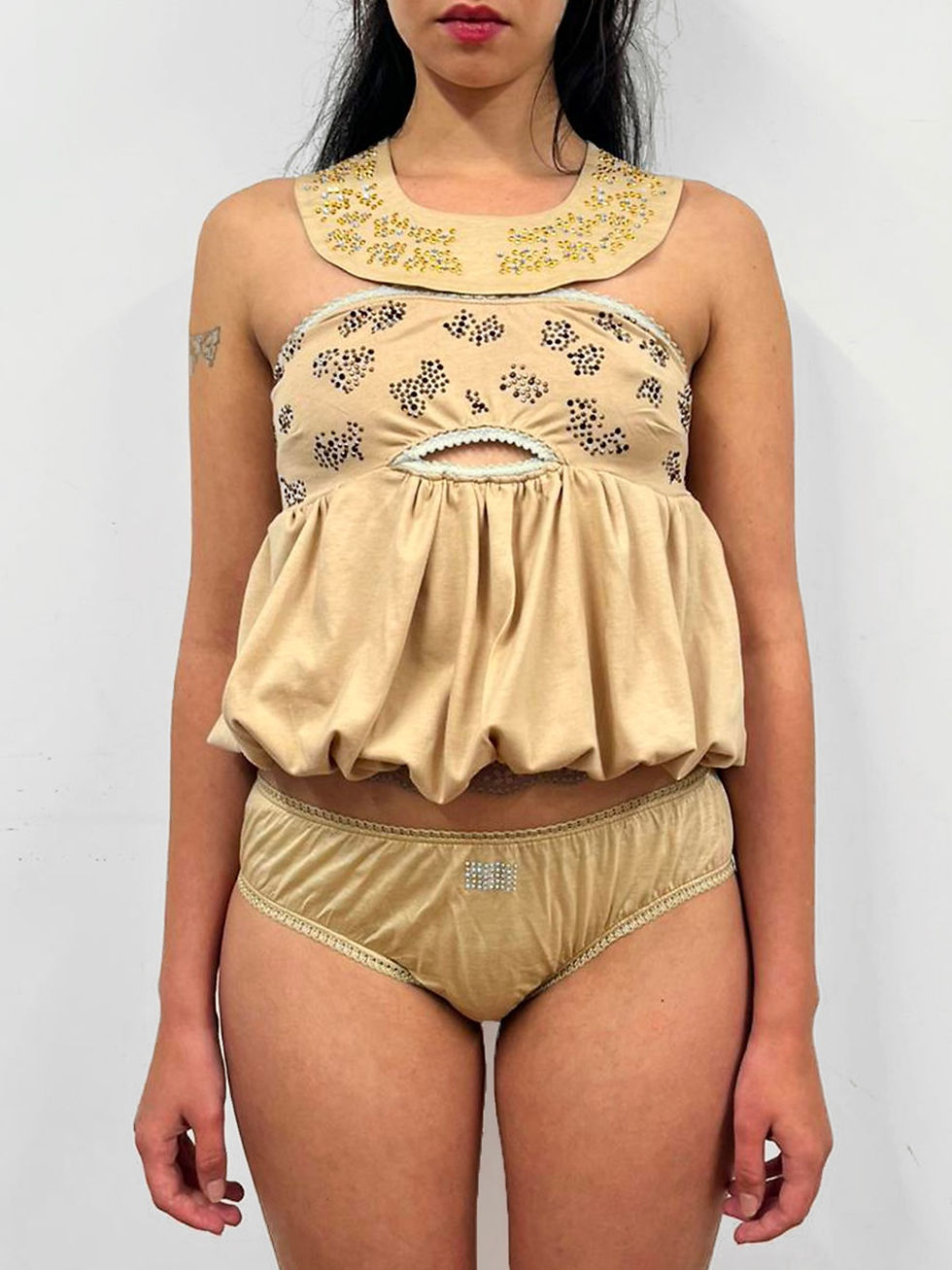 Deco: Ecru Hotfix Knickers