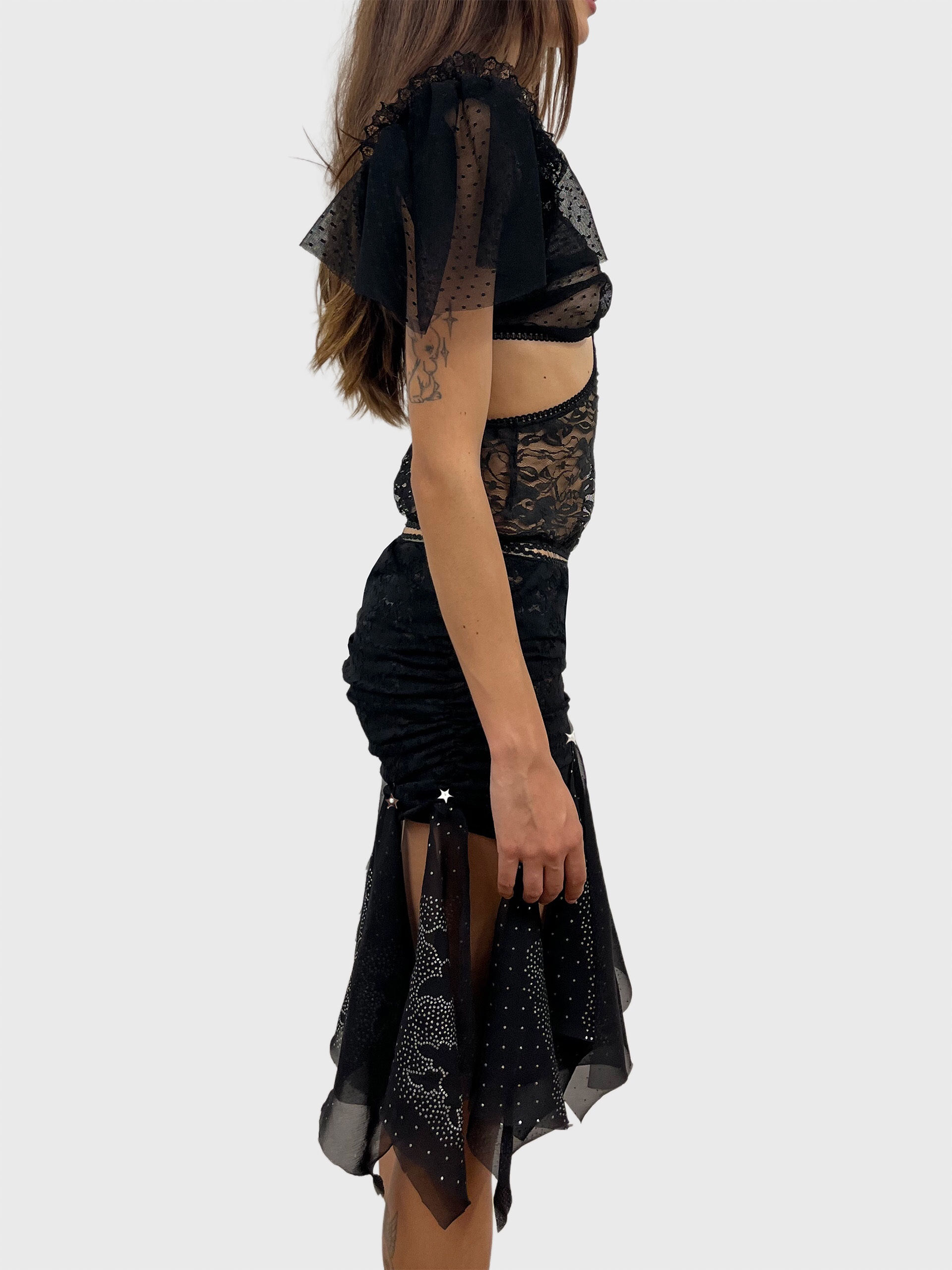 Deco: Black Voile Print Mini