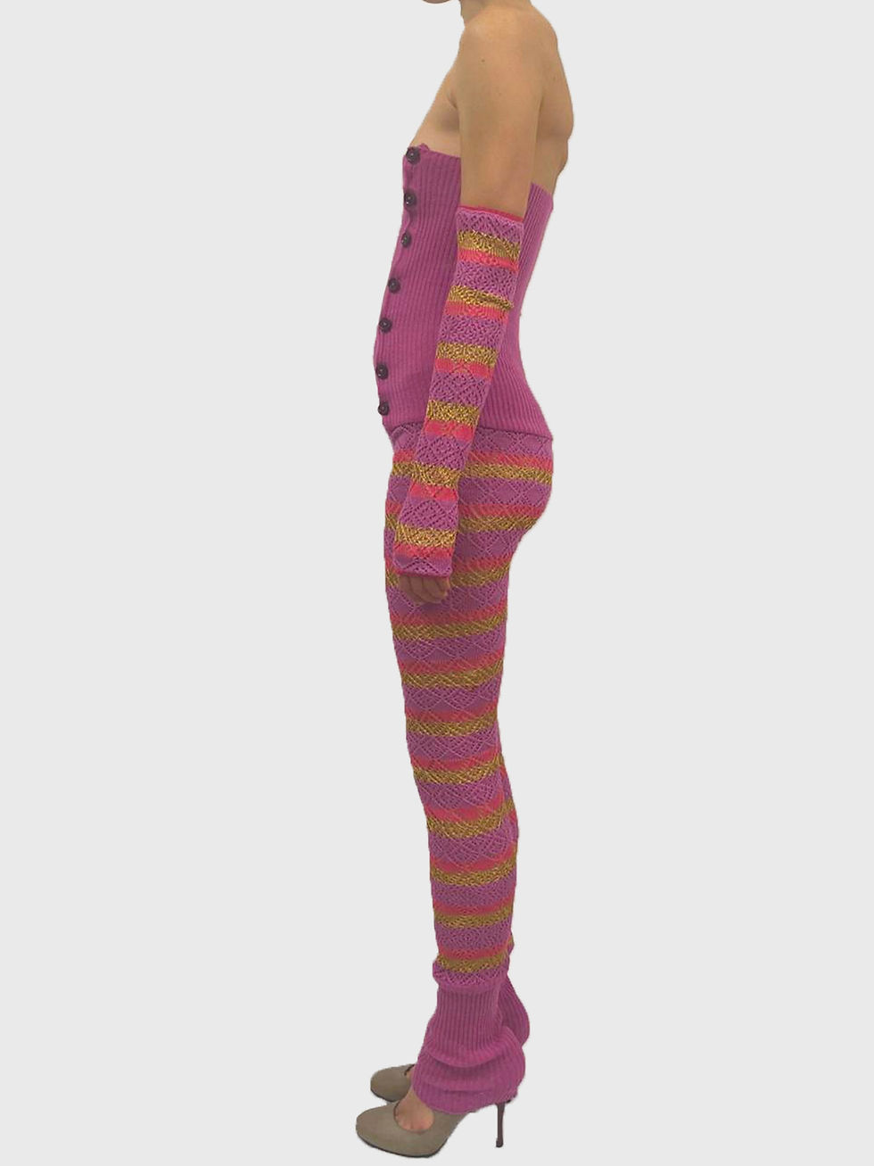 Thumbnail: Ce Soir: Lace Stripe Bodysuit