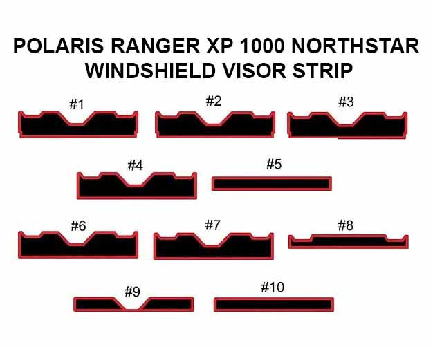 DIY PRECUT TINT - WINDSHIELD VISOR STRIP - POLARIS RANGER XP 1000 2018-2026