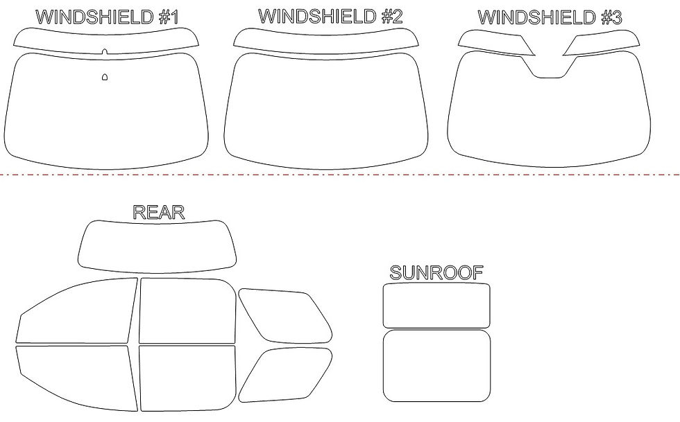 Thumbnail: DIY PRECUT CERAMIC TINT KIT - GMC ACADIA 4 DOOR SUV 2013-2016