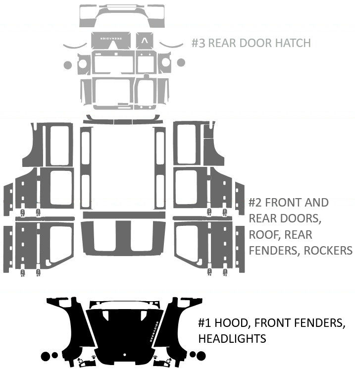 DIY PRECUT PPF - PAINT PROTECTION FILM KIT FOR INEOS GRENADIER 2022-2026