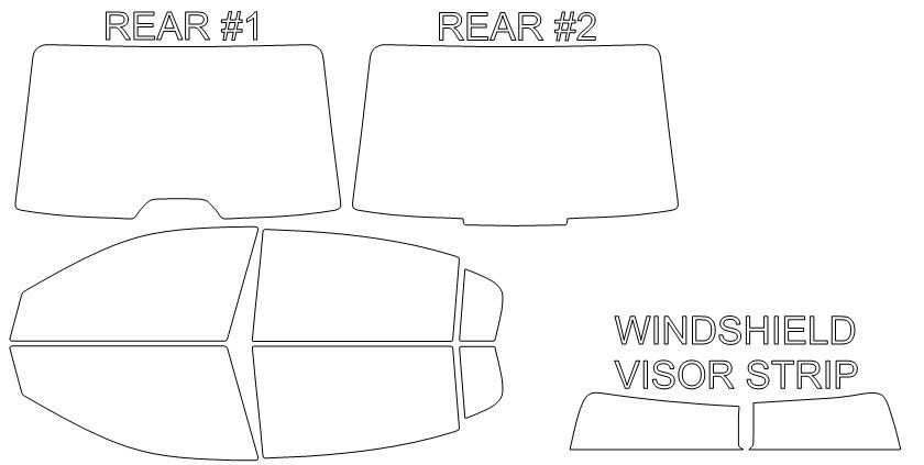 Thumbnail: DIY PRECUT CERAMIC TINT KIT - BUICK LUCERNE 4 DOOR SEDAN 2005-2011