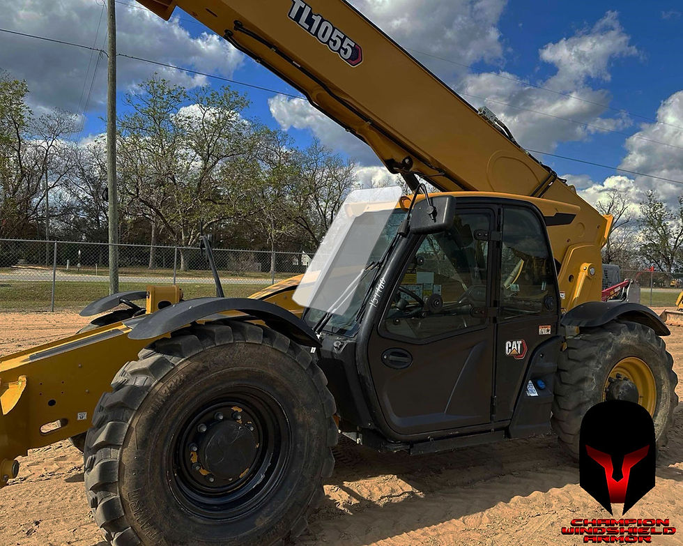 DIY PRECUT TINT - CHAMPION WINDSHIELD ARMOR FOR CATERPILLAR TELEHANDLER