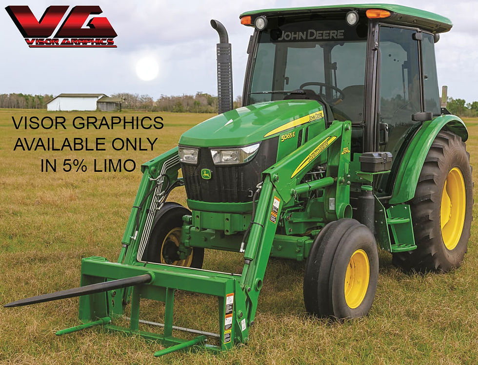 Thumbnail: WINDSHIELD VISOR TINT OPTIONS FOR JOHN DEERE TRACTORS