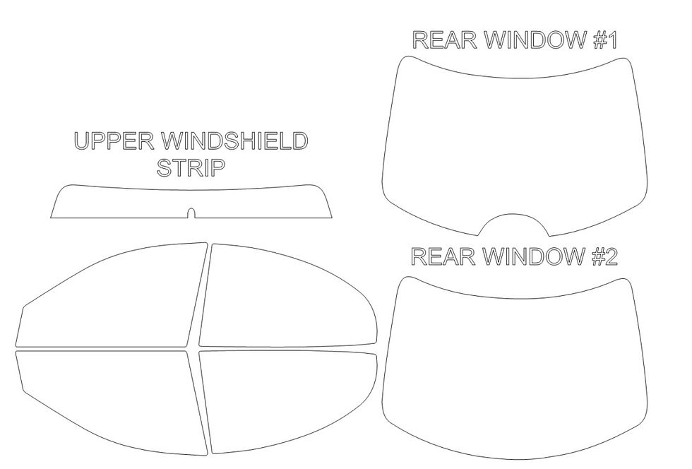 Thumbnail: DIY PRECUT CERAMIC TINT KIT - MERCURY SABLE 4 DOOR SEDAN 1996-2005