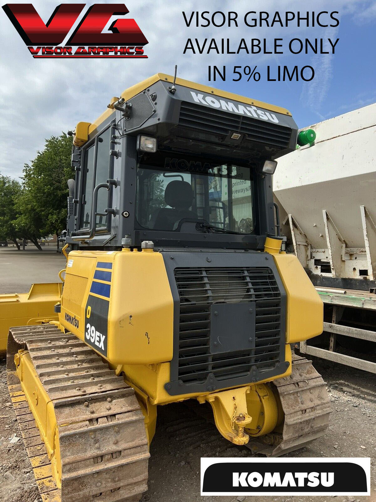 WINDSHIELD VISOR TINT OPTIONS FOR KOMATSU DOZER CRAWLER