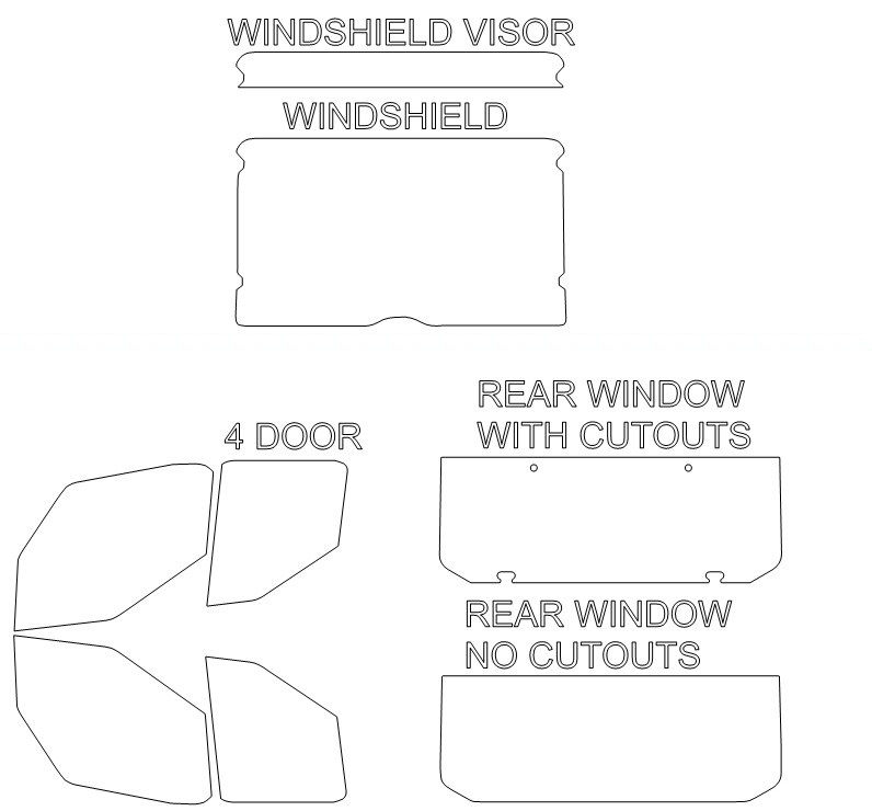 Thumbnail: DIY PRECUT TINT - KAWASAKI RIDGE CREW HVAC 4 DOOR
