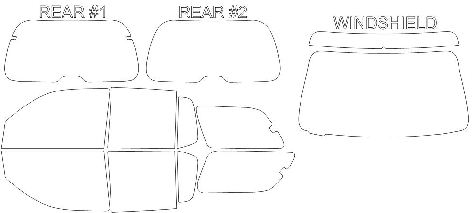 Thumbnail: DIY PRECUT CERAMIC TINT KIT - GMC ENVOY XUV 4 DOOR SUV 2004-2006