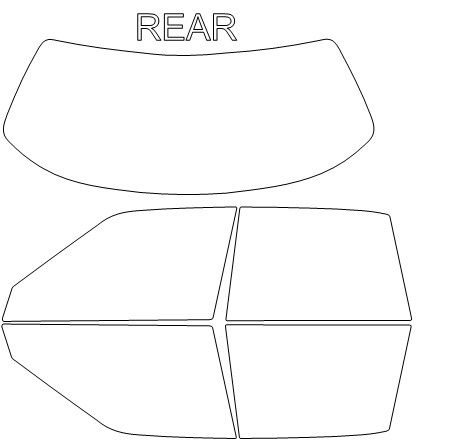 Thumbnail: PRECUT CERAMIC TINT KIT - BUICK CENTURY 4 DOOR SEDAN 1990-1996