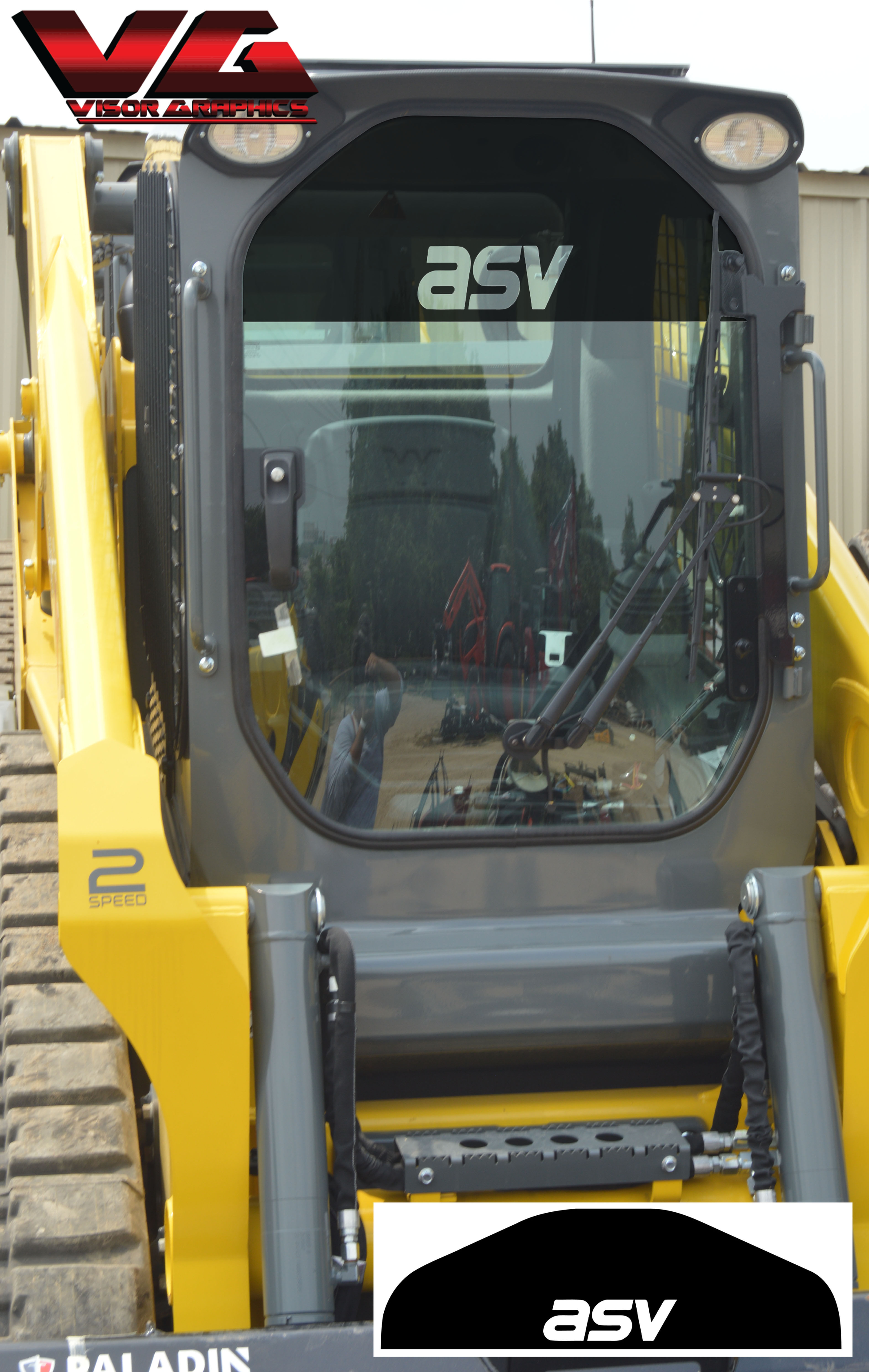 WINDSHIELD VISOR TINT OPTIONS FOR ASV SKID STEER RT65 RT75 VT100 RT135 MAX