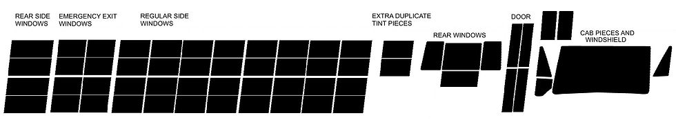 Thumbnail: DIY PRECUT HEAT REDUCER CLEAR CERAMIC TINT KIT - THOMAS FULL SIZE SCHOOL BUS