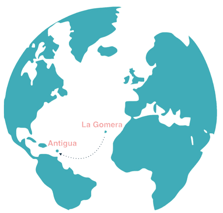 Map of Atlantic Row Route