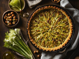 Tarte rustique aux poireaux, chèvre et noisettes : La recette saine et rapide