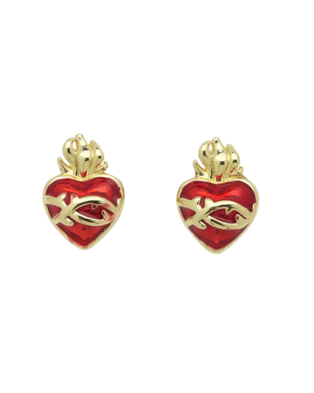 Aretes Sagrado corazón pequeños