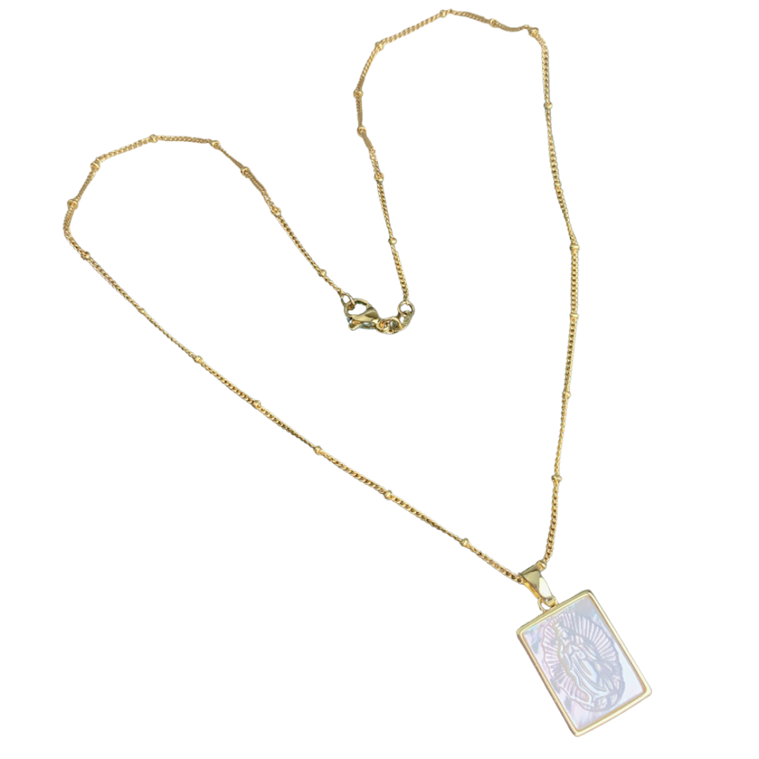 Collar Virgen de Guadalupe Concha Nácar