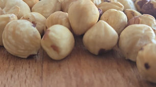 Chopping hazelnuts