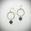 Thumbnail: Large Sterling Circle Earrings with Abalone Drops 