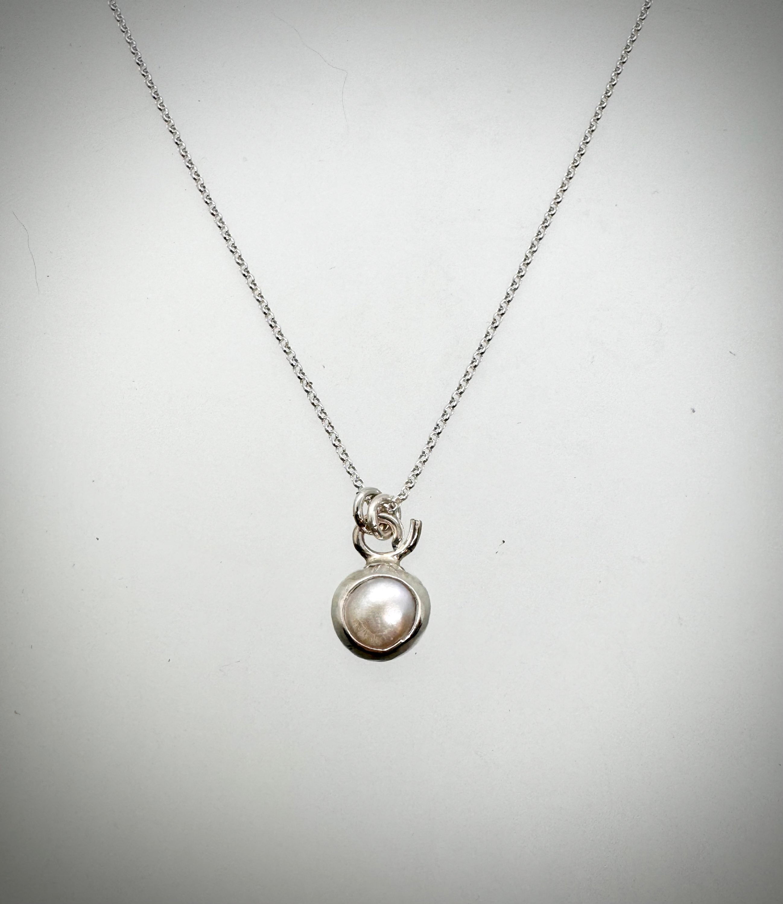 Sterling Tiny Freshwater Pearl Necklace