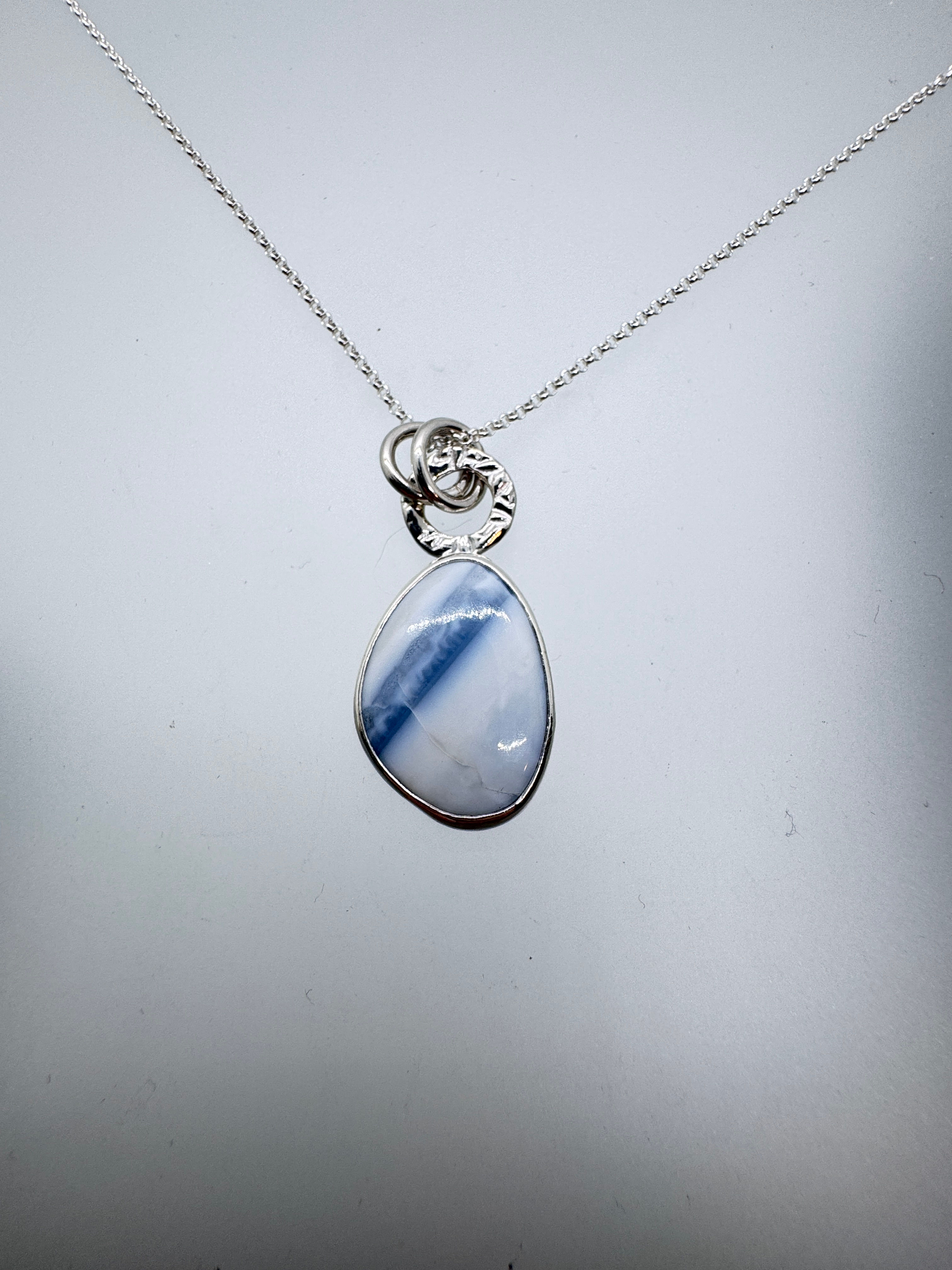 Sterling and Owyhee Opal Circle Necklace