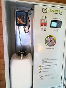 Centralina per impianto antizanzare automatico a basso impatto visivo