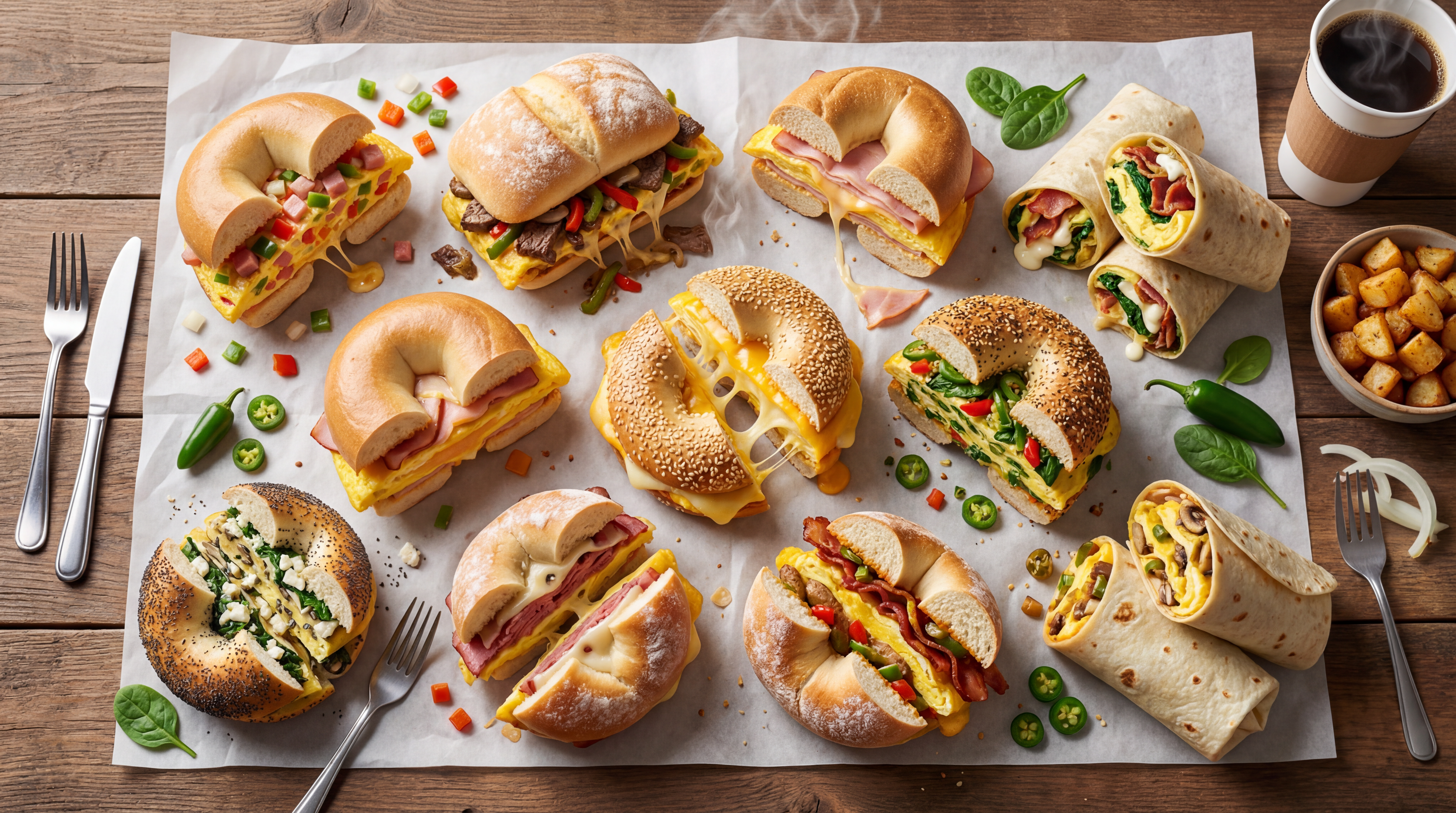 Arranged Food and Objects