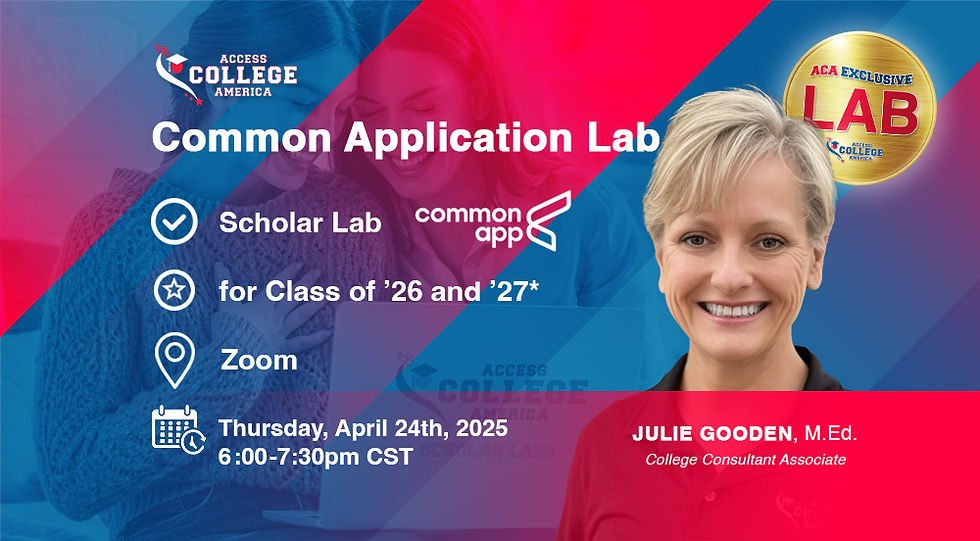 Scholar Lab: Common Application (for Class of '26 & '27)
