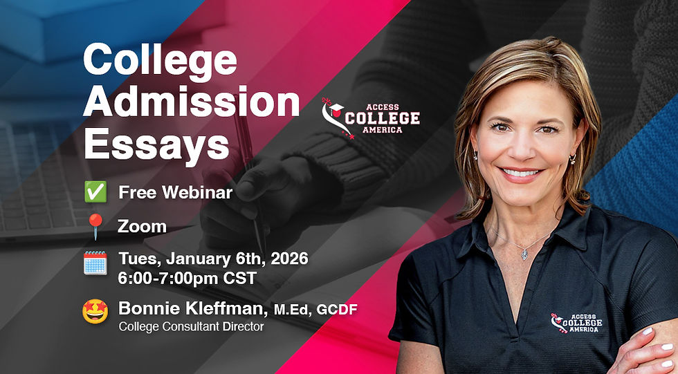 Free Webinar: College Admission Essays