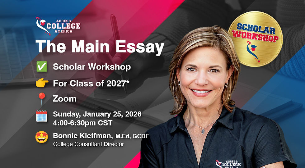 Workshop: The Main Essay (for Class of 2027)