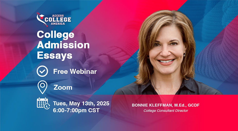Free Webinar: College Admission Essays