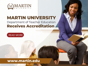 Martin University Department of Teacher Education Receives Accreditation