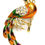 Thumbnail: Designer by Provenance, brooch, peacock motif, multi color enamel with rhineston