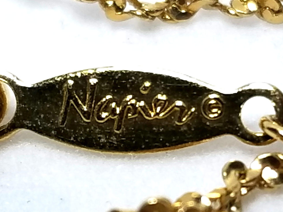 Thumbnail: Designer by Napier, necklace, twisted rope motif, gold tone 24 inches.