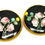 Thumbnail: Designer by provenance, buttons, flower motif, multi color painted ceramic.