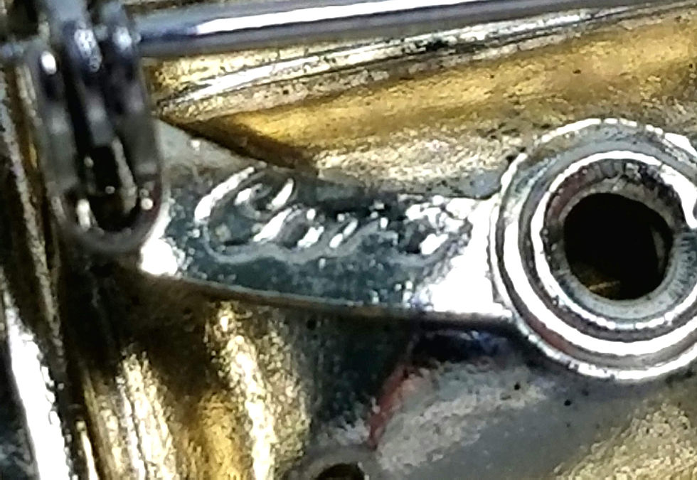 Thumbnail: Designer by Coro, brooch, blue faceted glass stone with white seed pearls.