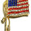 Thumbnail: Designer by provenance, brooch, US flag motif, multi color rhinestones.