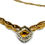 Thumbnail: Designer by provenance, neck wear, necklace, brown stones in gold tone, 18 inch.
